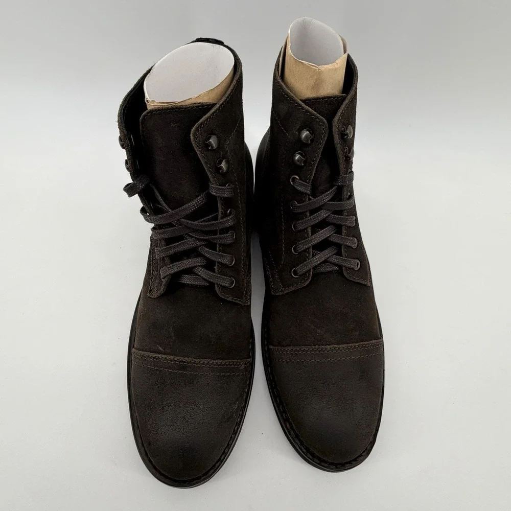 Thursday Captain Boots-Dark Olive Suede Men's size 8